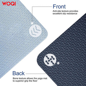 Tapis de yoga Woqi 6 mm d'épaisseur, bleu royal, EVA antidérapant, pour entraînement à domicile et mise en forme du corps - Product Image 4
