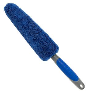 Brosse pour roue de moto ou jante de voiture, sans métal, bleue, 2,5 pouces x 14,3 pouces - Product Image 1