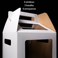 Meilleure vente, boîte en papier ondulé, emballage en papier, grande boîte à gâteaux avec fenêtre transparente