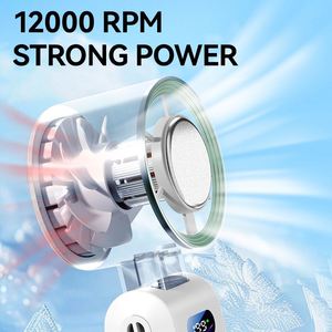 High Speed Handheld Neck 199 Levels 4000Mah Long <b>Battery</b> Life Ice Cooling Portable Fan for Commute - Product Image 6