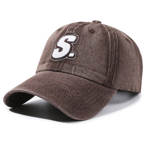 Gorra de Béisbol Bordada con la Letra S - Tela de Algodón Lavada Unisex Ajustable para Uso Diario Informal y Deportes al Aire Libre - Product Image 3