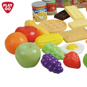 Playgo Unisex Food Case Kitchen Accessories Fruit Vegetable Toys Children's Play Set For Home Or Classroom Use