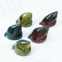 Vente en gros de sculptures artisanales de requins en jaspe océanique naturel poli à la main, de haute qualité, pour la décoration de la maison