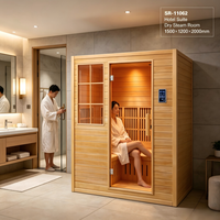 Sauna intérieur spacieux et durable, sauna à vapeur pour 1-2 personnes, sauna à bois, sauna à gaz, sauna à lumière rouge