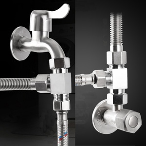 Robinet d'angle en cuivre noir mat G1/2'' pour pulvérisateur de bidet WC, raccord de tuyau 3 voies en T, adaptateur de déviateur WC en forme de T - Product Image 4