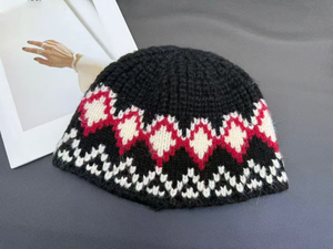 Nuova Tendenza Berretti Lavorati a Maglia di Alta Qualità in Stile Vintage con Contrasto di Colore per Uomo e Donna, Caldi per l'Inverno - Product Image 2