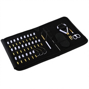 Professional Hair Extension Tools Kit includes 3 Hole Nano <b>Beads</b> Remover & Crimping Plier Stainless Steel and C Type <b>Needles</b> - Product Image 1