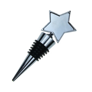 Zinc Alloy Wine Bottle Stoppers Square Heart Shape With Adhesive Seal For Christmas Wine Bottles - Product Image 3