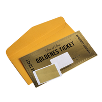 Tarjeta de papel dorado personalizada con lata de estampado negro Tarjeta de rascar de escritura personalizada Boleto dorado