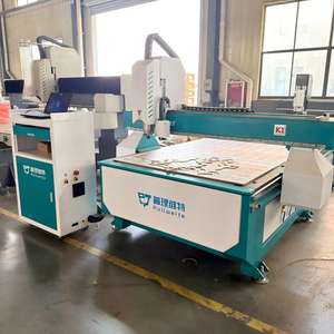 工場価格 新品 CNCルーター 1300x2500x200mm PLC制御 ベアリング式 Syntec NCソフトウェア 自動工具交換 木製ドア加工機 - Product Image 1