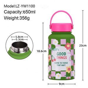 Best-selling 304 Stainless Steel Insulated Water <b>Bottle</b> UV Printed Pattern Lid with Portable Outdoor Portable Water <b>Bottle</b> - Product Image 2