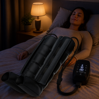 Botas de Compresión de Aire Inalámbricas de 6 Cámaras, Masajeador de Piernas Recargable, Sistema Profesional de Terapia de Drenaje Linfático Neumático