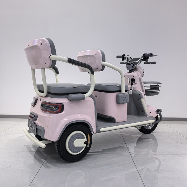 Electric Tricycle Household Small Scooter Three Seat Adjustable Electric Tricycle 3-person Tricycle