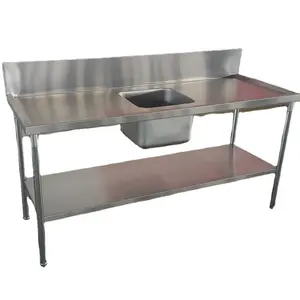OEM customized style special shape stainless steel single bowl kitchen sink with two drainboards