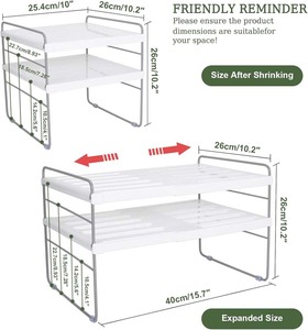 Organizador Expandible para Cajas de Cocina, Organizador de Papel de Aluminio para Gabinete, Estante de Almacenamiento Ajustable para Armario - Product Image 4