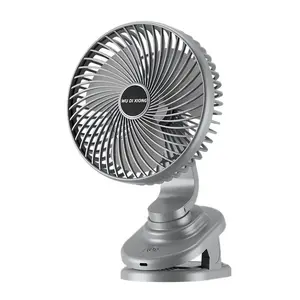 support customized desktop cooling air mini fan portable table clip electric fan 1200mah rechargeable adjustable head