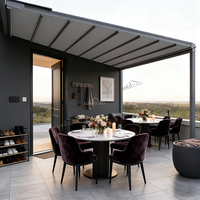Pergola motorisée en aluminium sur mesure avec toit rétractable en PVC pour restaurant