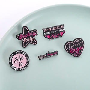 Broches à citations créatives, accessoires en métal, cœurs, lettres anglaises, épingles, accessoires vestimentaires pour étudiants, badges décoratifs - Product Image 3