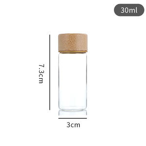 <span class=keywords><strong>30MM</strong></span> Tube en verre à haute teneur en Borosilicate 70ml 80ml 90ml conteneurs de stockage bouteilles en verre Tubes à essai avec couvercle en bambou - Product Image 6