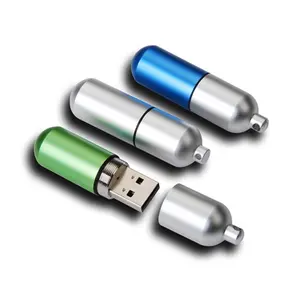 Hot-selling Promotion Gifts metal capsule custom logo USB flash drives 32GB pen drive 128GB metal keychain USB gadgets