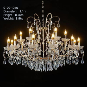 Lampadario in Cristallo Acrilico di Grande Vendita, Grande Paralume Moderno, Lampadario con Perline - Product Image 1