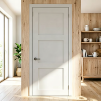 Portes intérieures en bois massif de style Shaker, modernes et personnalisées, avec isolation acoustique, pré-montées et finition placage apprêté, pour villas chinoises.
