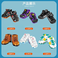 Mini blocs de construction en plastique en forme de chaussures, puzzle 3D, jouet éducatif, cadeau pour enfants de 5 à 7 ans, transport, écologique, non toxique