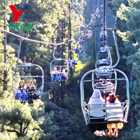 Funiculaire panoramique à deux places avec sièges à fixation fixe pour zones touristiques et paysagères