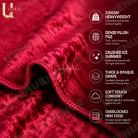 Uvenue Panneau de rideau de fond en velours froissé de luxe pour la décoration de réceptions de mariage, banquets, scènes, galas et événements