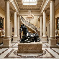 Statue de cheval à col arqué en bronze sur mesure - Moulage à la cire perdue sur mesure avec patine antique appliquée à la main, sculpture en bronze