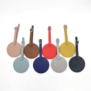 Etiquetas de equipaje de cuero PU impresas al por mayor con logotipo personalizado para tarjetas de embarque y pasaportes, uso transfronterizo - Product Image 1