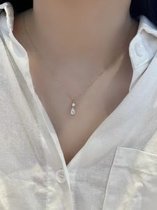 Collier Xinfly en or jaune 18 carats avec diamant de laboratoire en forme de goutte d'eau de 1,5 carat, Au750, forme poire, bijoux fins, chaîne à maillons, cadeaux de mariage et de fiançailles - Product Image 4