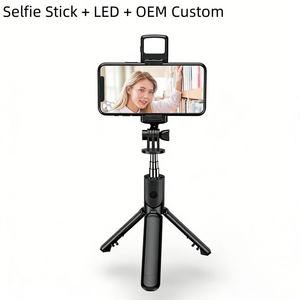 <span class=keywords><strong>Trépied</strong></span> portable S03 durable et de haute qualité avec lumière LED intégrée et télécommande sans fil pour iPhone Samsung Android OEM - Product Image 2