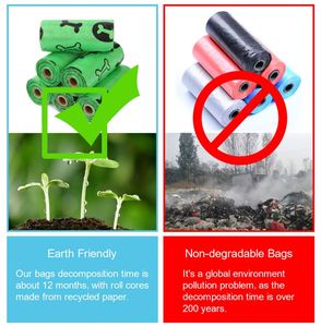 Sacs à déjections canines biodégradables EPI écologiques en gros du fabricant, sacs à déchets pour animaux de compagnie imprimés avec logo personnalisé, fabriqués à partir de plastique - Product Image 3