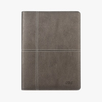Cuaderno de Negocios Multifuncional con Bolsillos Interiores Personalizados, Color Gris Ceniza, Hojas Sueltas