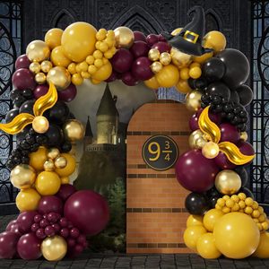 Décorations de fête sur le thème de l'école de magie personnalisées, kit de guirlande de ballons <span class=keywords><strong>Harry</strong></span> Magic Fall, arche de ballons pour les fournitures de fête sur le thème des anniversaires - Product Image 1