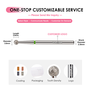 2.3 مللي متر لهب شكل عالية الجودة مسمار بت بشرة نظيفة أداة ممتازة تبديد الحرارة أظافر مرصعة بالألماس لقمة ثقب - Product Image 3