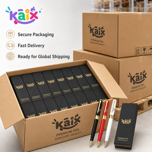 Stylos métalliques de luxe KAIX avec finition OEM, boîte cadeau, logo personnalisé, stylos d'affaires pour cadeaux d'entreprise - Product Image 4