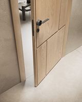 Portes de chambre à coucher pré-montées en chêne massif, battantes, finies, insonorisées pour villa, intérieur moderne, cuisine et salon
