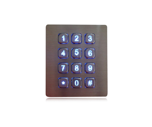 4x3 ATM <strong>Keypads</strong> 12 <strong>Keys</strong> Metal <strong>Keypad</strong> - Product Image 1