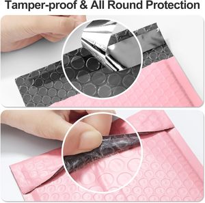 6x9 inch màu hồng nhạt có thể tái chế vận chuyển túi siêu thị bao bì Doanh Nghiệp Nhỏ 100PC số lượng lớn mờ mờ tự gửi thư - Product Image 4