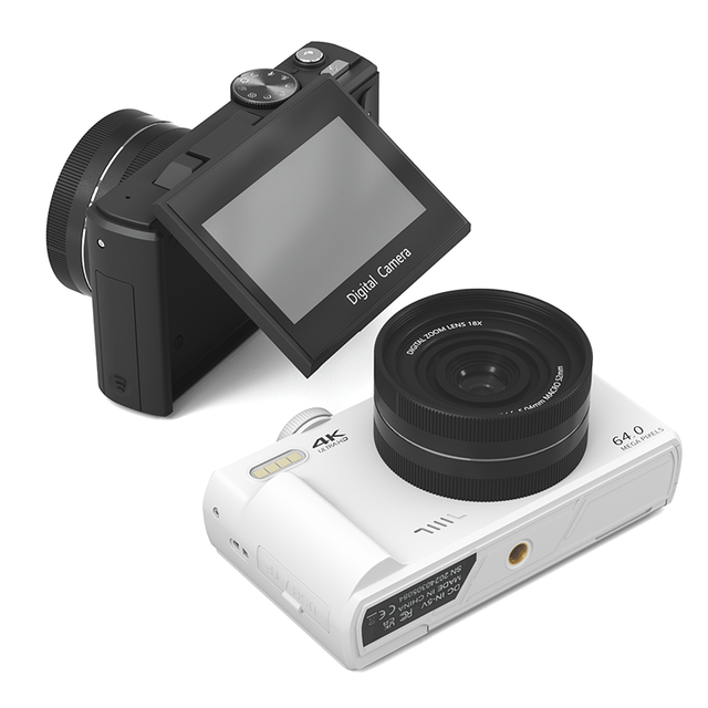 Professional 75MP 5K HD 1080P Digital DSLR Camera 3.0 Inch IPS Rotating Screen 18X Digital Zoom CMOS Sensor Waterproof