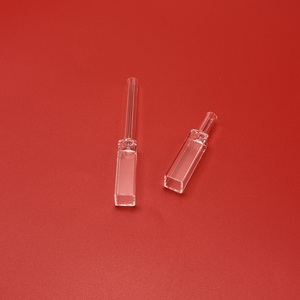 Cuvette en verre rectangulaire de fluorimètre de la longueur 3.5ml de chemin de 10mm avec le tube de joint évalué - Product Image 6