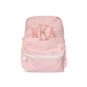 Mochila informal de guinga personalizada de lujo, bolsa de maquillaje a juego, mochila de nailon con monograma para niños, mochila escolar, mochila para exteriores - Product Image 5