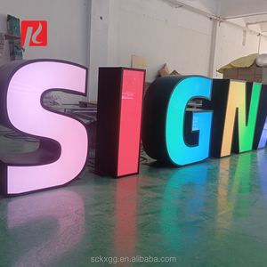 Kexian tùy chỉnh lớn 3D chữ ngoài trời đứng một mình dấu hiệu RGB khổng lồ ánh sáng lên thư cho trang trí - Product Image 3
