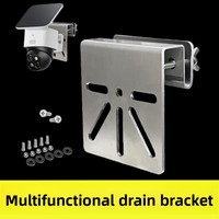 Support de surveillance CCTV en acier inoxydable pour canal de drainage avec pince de fixation pour gouttière et rainure de drainage pour la sécurité des caniveaux