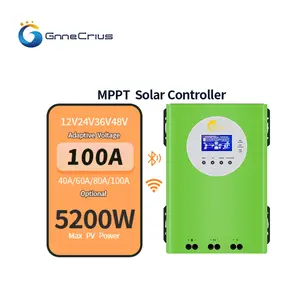 Regulador inteligente de carga de Panel Solar, regulador automático de carga de 30a, 40a, 60a, 80a, 100a, MPPT, APP WIFI, 12V, 24V, 36V, 48V, 96V, nuevo