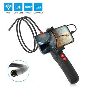 8,0mm Videos kop 1080P Industrielle Ent-Endoskop kamera mit zwei Objektiven und LED 2-Wege-180-Grad-Gelenkop für Android - Product Image 2