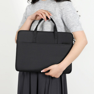 Maletín de negocios para mujer, bolso para portátil de 13, 14 y 15 pulgadas, bolso de hombro de tela Oxford, diseño sencillo, rosa, gris, negro, azul - Product Image 2