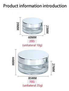 Chất Lượng Cao Bán Buôn Bao Bì Mỹ Phẩm 20G 70G Sliver Có Nắp Đậy Đôi Phòng Trong Suốt Lọ Thủy Tinh Cho Ngày Kem Đêm Kem Jar - Product Image 4